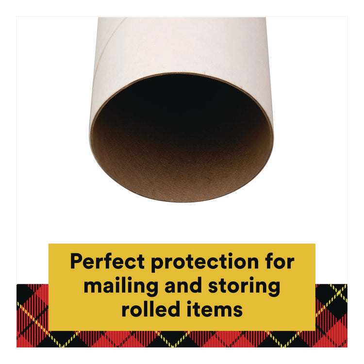 Mailing Tube, 36" Long, 3" Diameter, White, 12/Carton