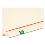 Yearly End Tab File Folder Labels, 0.5 x 1, Green, 25/Sheet, 10 Sheets/Pack
