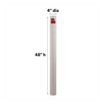 Mailing Tube, 48" Long, 4" Diameter, White, 12/Carton
