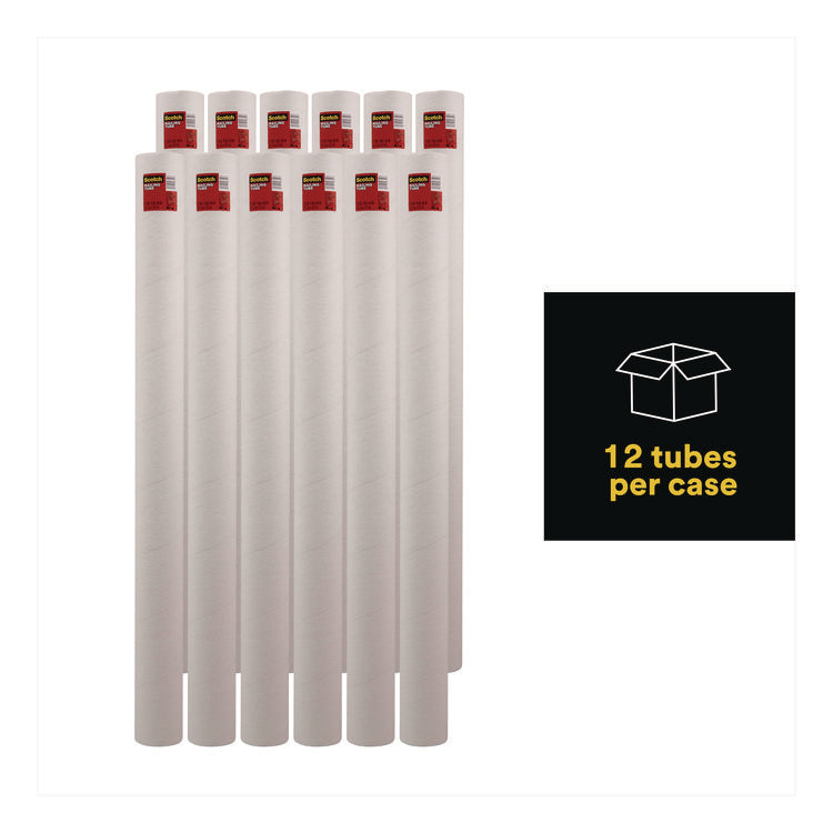 Mailing Tube, 48" Long, 4" Diameter, White, 12/Carton