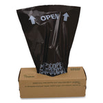 Dog Waste Bags, Open-Face, 0.5 gal, 8" x 13", Black, Perforated Roll, 200 Bags/Roll, 10 Rolls/Carton