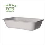 WorldView Vanguard Rectangular Container, 32 oz, 4.71 x 7.01 x 1.04, White, Sugarcane Fiber, 400/Carton