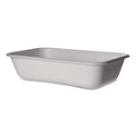 WorldView Vanguard Rectangular Container, 32 oz, 4.71 x 7.01 x 1.04, White, Sugarcane Fiber, 400/Carton