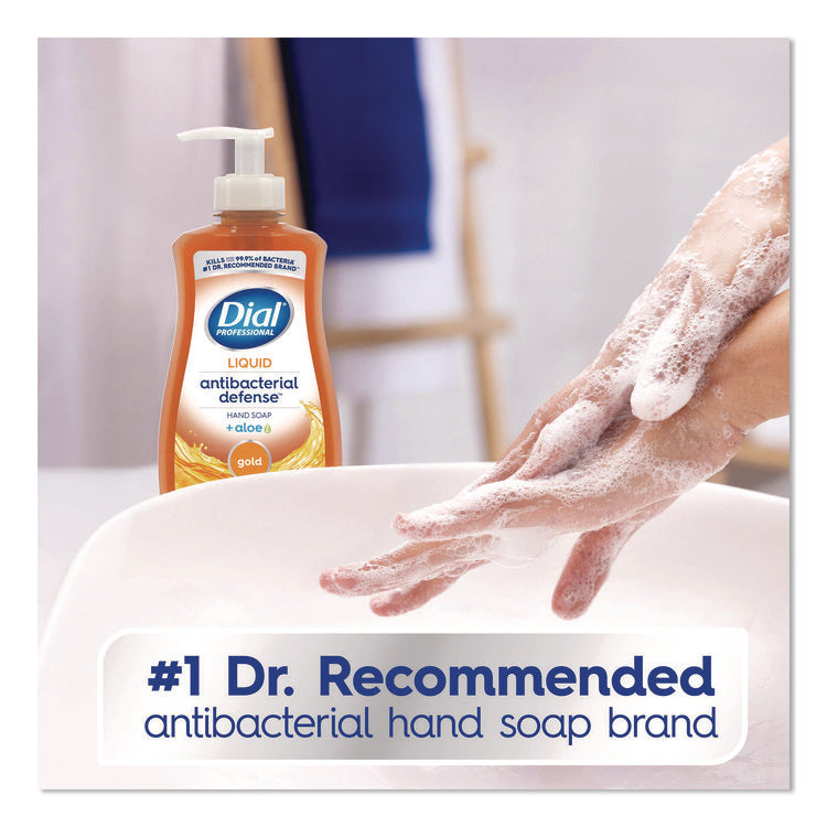 Antibacterial Defense Gold Hand Soap + Aloe, Original, 11 oz Pump Bottle, 12/Carton