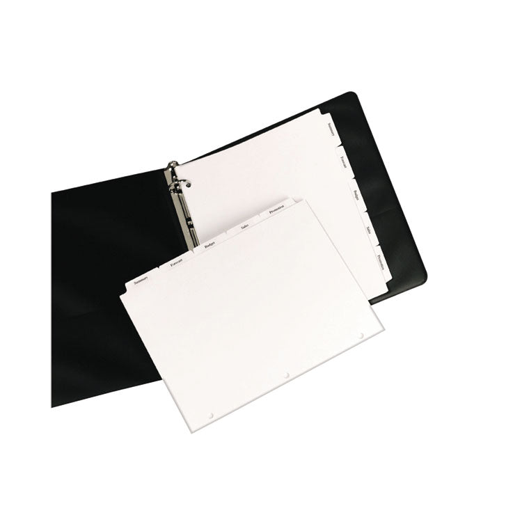 Customizable Print-On Dividers, 3-Hole Punched, For Xerox 5090 Copiers,  5-Tab, 11 x 8.5, White, 30 Sets