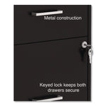 Soho Vertical File Cabinet, 2 Drawers: File/file, Letter, Black, 14" X 18" X 24.1"
