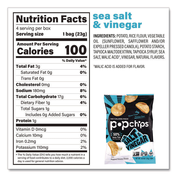 Potato Chips, Variety Pack, Barbeque, Sea Salt, Sour Cream and Onion, 0.8 oz Bag, 30/Pack