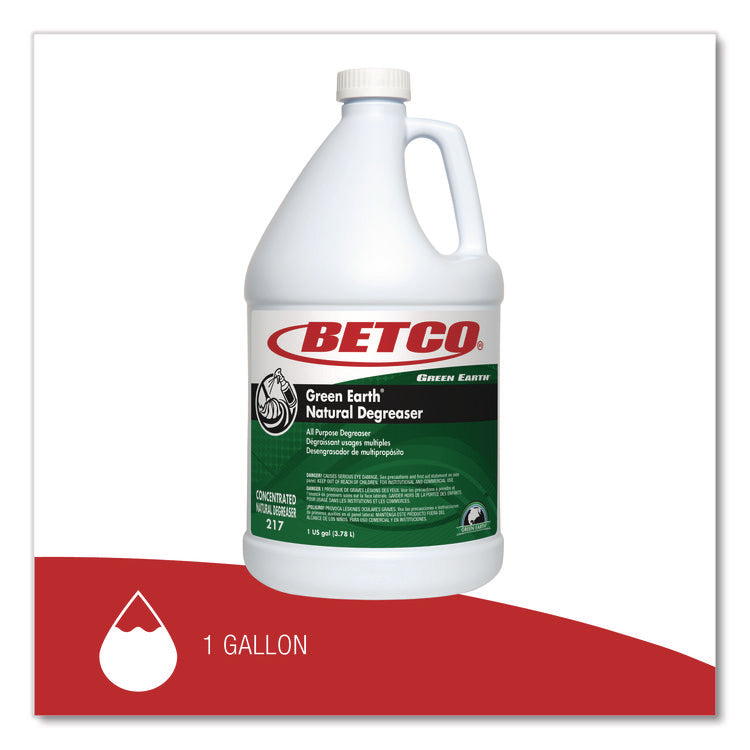 Green Earth Natural Degreaser, Mild Scent, 1 gal Bottle, 4/Carton