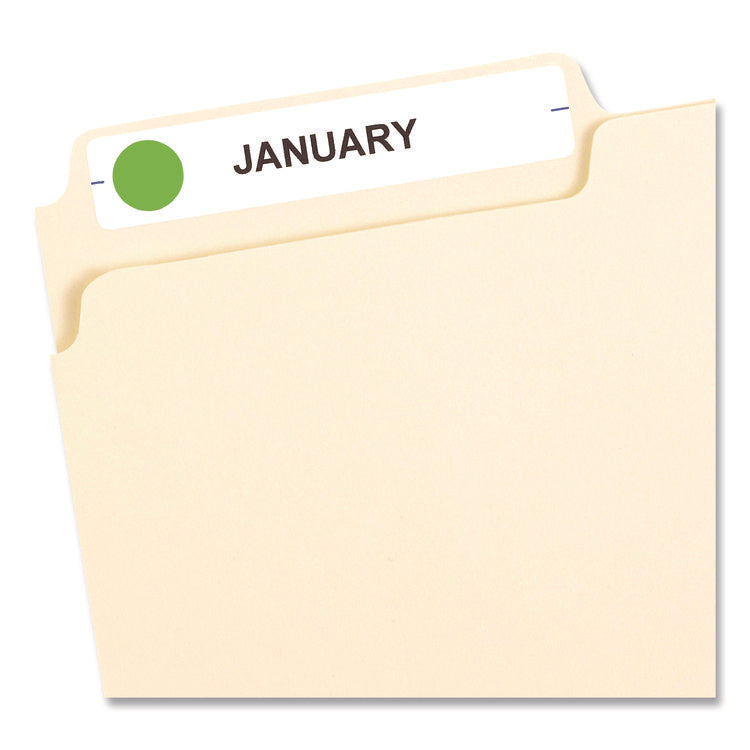 Handwrite Only Self-Adhesive Removable Round Color-Coding Labels, 0.5" dia, Neon Green, 60/Sheet, 14 Sheets/Pack, (5052)