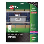 Surface Safe Id Labels, Inkjet/laser Printers, 2 X 3.5, White, 10/sheet, 25 Sheets/pack