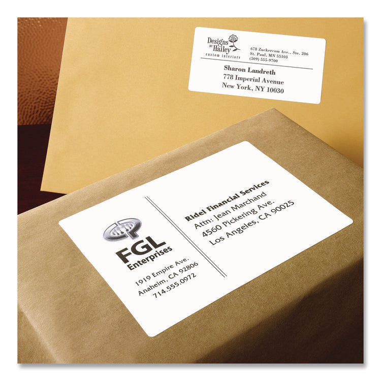 White Shipping Labels-Bulk Packs, Inkjet/laser Printers, 3.5 X 5, White, 4/sheet, 250 Sheets/box