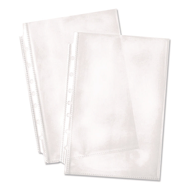 Mini Size Heavyweight Diamond Clear Sheet Protector, Side: 7-Hole Punched, Top Load 8.5 x 5.5 Insert, Clear Front, 25/Pack