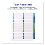 Customizable TOC Ready Index Double Column Multicolor Tab Dividers, 16-Tab, 1 to 16, 11 x 8.5, White, 1 Set
