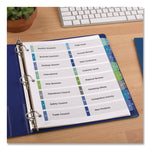 Customizable TOC Ready Index Double Column Multicolor Tab Dividers, 16-Tab, 1 to 16, 11 x 8.5, White, 1 Set
