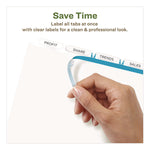 Index Maker Ecofriendly Print And Apply Clear Label Dividers With White Tabs, 5-Tab, 11 X 8.5, White, 5 Sets