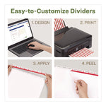Index Maker Ecofriendly Print And Apply Clear Label Dividers With White Tabs, 8-Tab, 11 X 8.5, White, 5 Sets