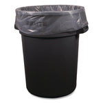 Low-Density Waste Can Liners, 32 gal, 0.9 mil, 33 x 44, Clear, Perforated Roll, 5 Bags/Roll, 20 Rolls/Carton