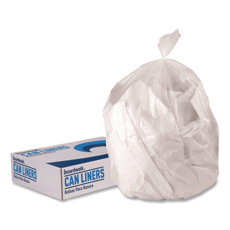 Low-Density Waste Can Liners, 32 gal, 0.9 mil, 33 x 44, Clear, Perforated Roll, 5 Bags/Roll, 20 Rolls/Carton
