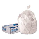 Low-Density Waste Can Liners, 60 gal, 0.9 mil, 38 x 58, Clear, Perforated Roll, 100/Carton