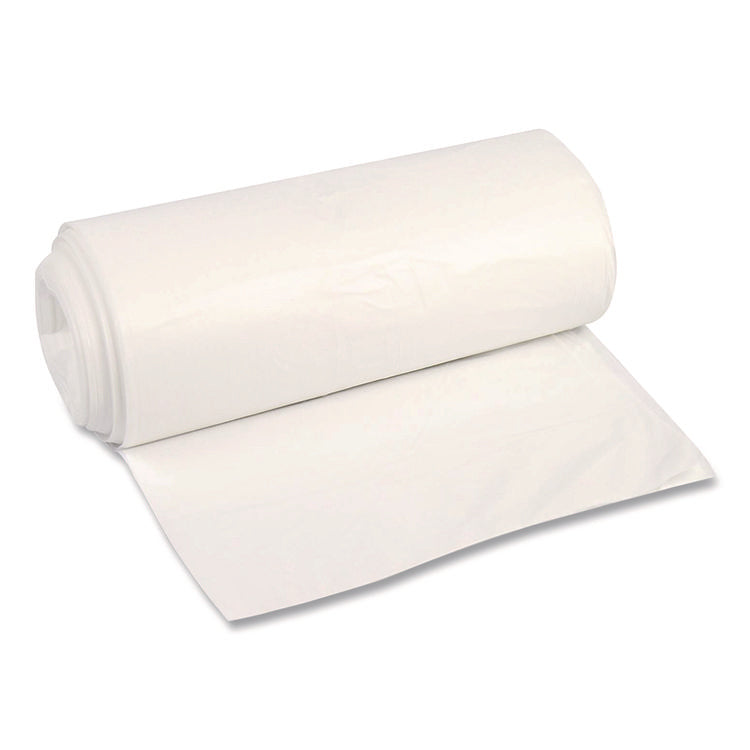 High-Density Can Liners, 56 gal, 16 mic, 43 x 48, Natural, Perforated Roll, 200/Carton