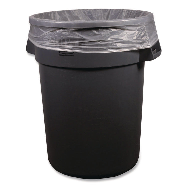 High-Density Can Liners, 56 gal, 16 mic, 43 x 48, Natural, Perforated Roll, 200/Carton