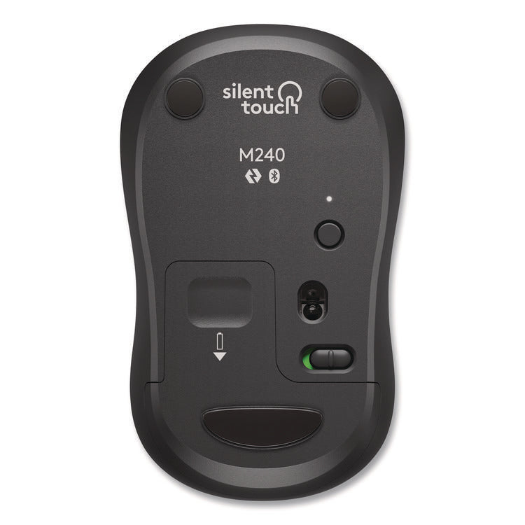 M240 Silent Bluetooth Mouse, 33 ft Wireless Range, Left/Right Hand Use, Graphite