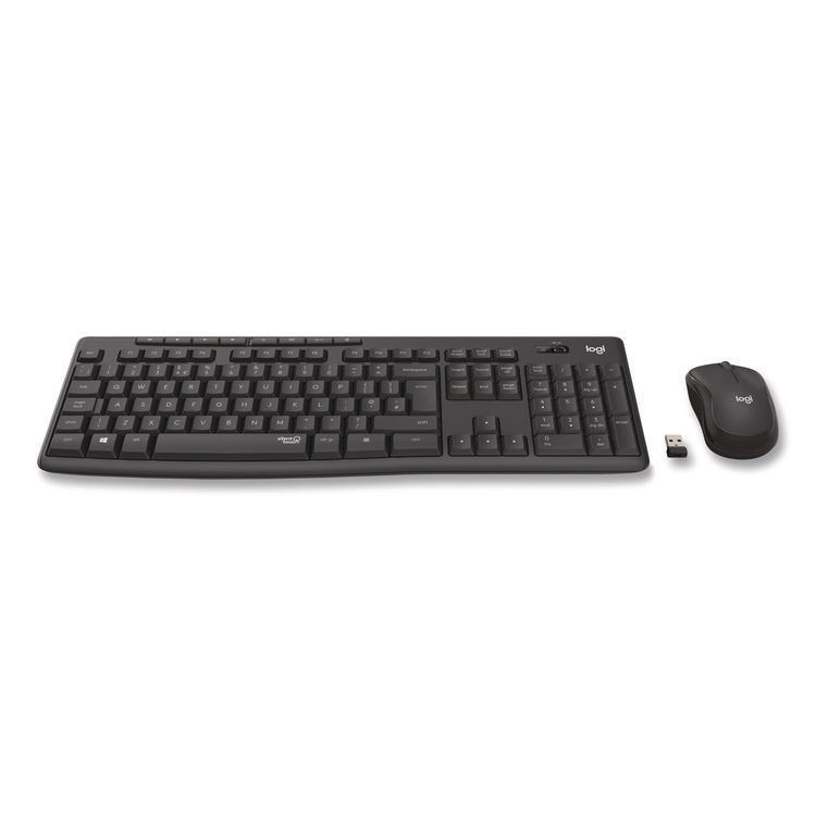 MK295 Silent Wireless Combo, 2.4 GHz Frequency/33 ft Wireless Range, Graphite
