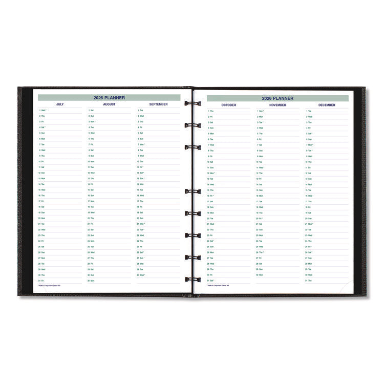 Plan and Link Weekly Appointment Planner, 9.25" x 7.25", Black Cover, 12-Month (Jan to Dec): 2025