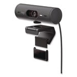 Brio 505 Plug and Play Webcam, 1920 pixels x 1080 pixels, 4 Mpixels, Graphite