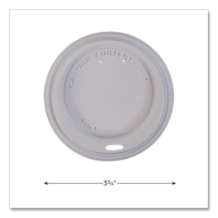Hot Beverage Paper Cup Lids 10 oz, Fits FLAVIA 10 oz Paper Cup, White, 100/Sleeve, 10 Sleeves/Carton
