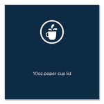 Hot Beverage Paper Cup Lids 10 oz, Fits FLAVIA 10 oz Paper Cup, White, 100/Sleeve, 10 Sleeves/Carton