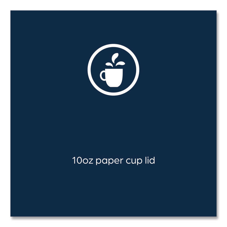 Hot Beverage Paper Cup Lids 10 oz, Fits FLAVIA 10 oz Paper Cup, White, 100/Sleeve, 10 Sleeves/Carton