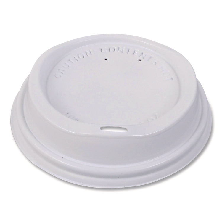Hot Beverage Paper Cup Lids 10 oz, Fits FLAVIA 10 oz Paper Cup, White, 100/Sleeve, 10 Sleeves/Carton