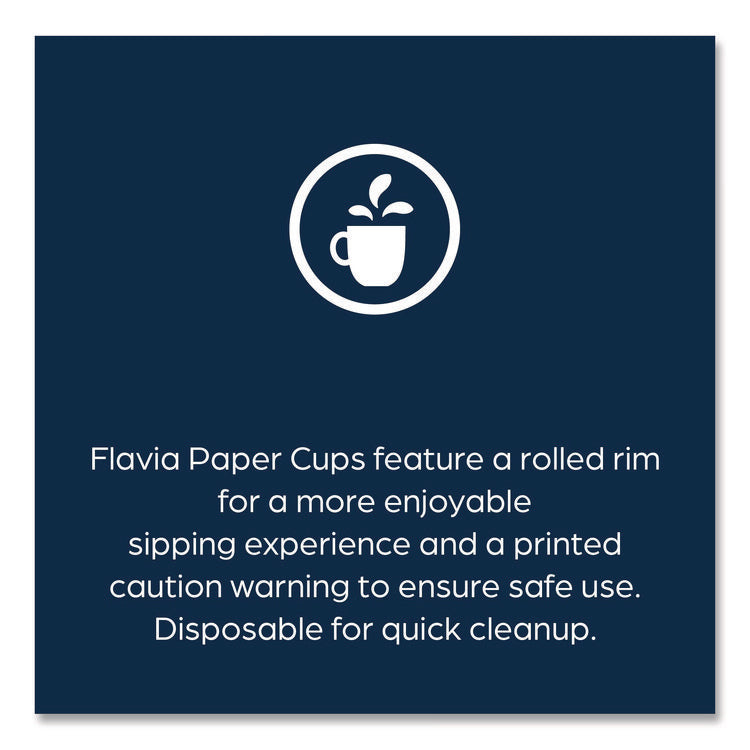 Hot Beverage Paper Cup 10 oz, FLAVIA Design, Blue, 100/Sleeve, 10 Sleeves/Carton