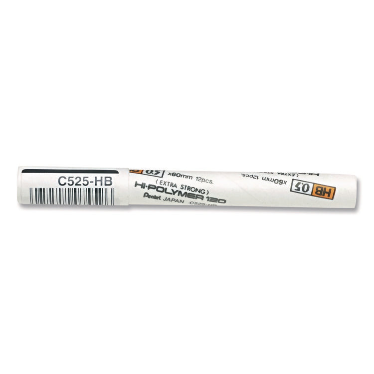Premium Hi-Polymer Lead Refill, 0.5 mm, HB, 12/Pack