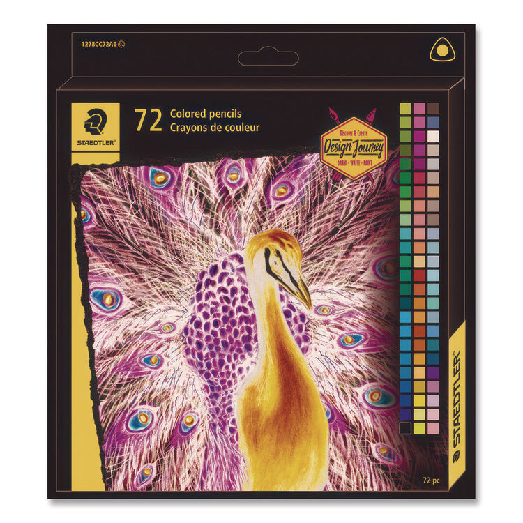 Colored Pencils, 4 mm, Assorted Lead and Barrel Colors, 72/Set