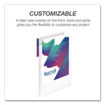 Durable D-Ring View Binders, 3 Rings, 0.5" Capacity, 11.5" x 8.5", White, 4/Pack