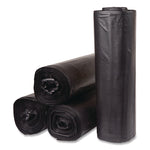 Institutional Low-Density Can Liners, 45 gal, 1.5 mil, 40" x 46", Black, Interleaved Roll, 20 Bags/Roll, 5 Rolls/Carton