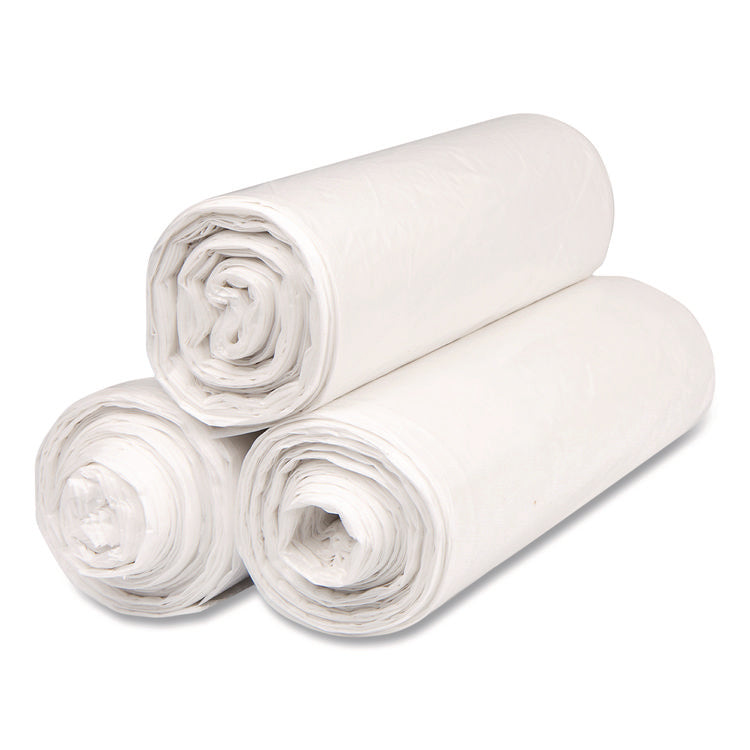 Institutional Low-Density Can Liners, 45 gal, 1.15 mil, 40" x 46", Natural, Interleaved Roll, 20 Bags/Roll, 5 Rolls/Carton