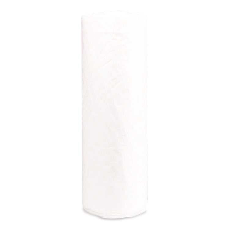 Institutional Low-Density Can Liners, 33 gal, 0.8 mil, 33" x 39", Natural, Interleaved Roll, 25 Bags/Roll, 6 Rolls/Carton