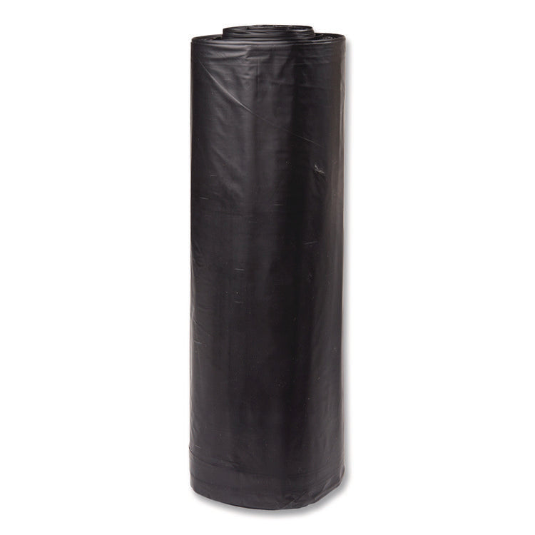 Low-Density Commercial Can Liners, 60 gal, 1.15 mil, 38 x 58, Black, Interleaved Roll, 25 Bags/Roll, 4 Rolls/Carton