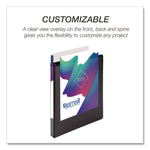 Durable D-Ring View Binders, 3 Rings, 0.5" Capacity, 11.5" x 8.5", Black, 4/Pack