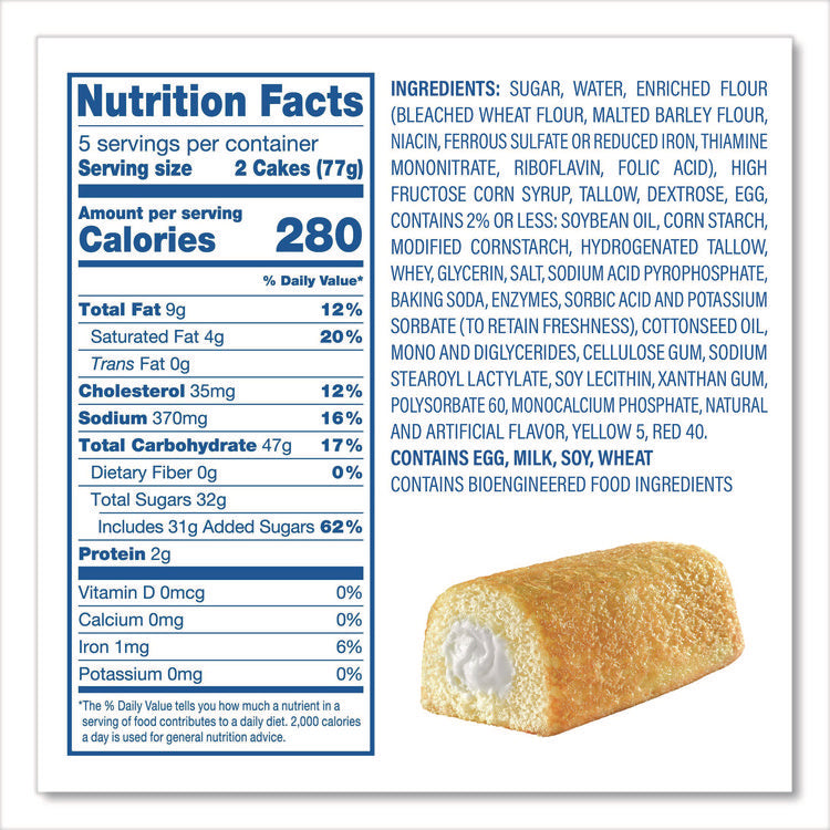 Twinkies and Chocolate CupCakes Variety Pack, (2) 13.58 oz 10 Pack Twinkies and (2) 12.7 oz 8 Pack CupCakes/Carton