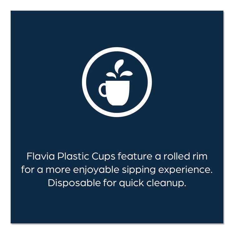 Cold Cups 12 oz, Blue Band Flavia Logo, Clear/Blue, 900/Carton
