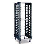 End Loader Rack for Food Boxes and Sheet Pans, 18 Rack, Plastic, 23.75" x 28.75" x 67.88", Black