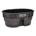Stock Tank, 150 gal, 39" x 58" x 25", Polyethylene, Black