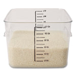 Square Storage Container, 12 qt, 10.5 x 11.31 x 7.75, Clear, Plastic