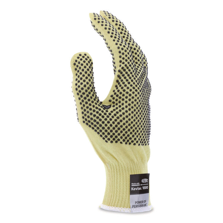 CutPro Kevlar Gloves, Reversible, 10" Long, Large, Yellow/Black, Pair