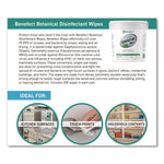 Botanical Disinfectant Wipes, 6 x 7, Light Lemon and Thyme, 250/Bucket