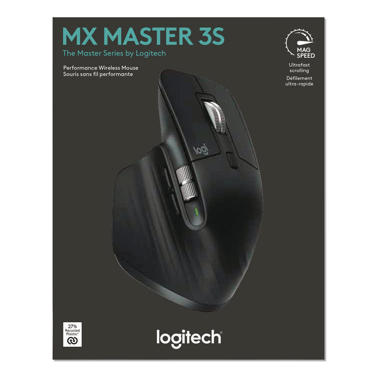 MX Master 3S for Business Wireless Mouse, 33 ft Wireless Range, Right, Black
